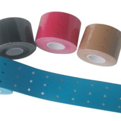 Saferlife factory price  5cm 5m punched  therapy cure tape sport therapy  tape with holes uncut perforated tape