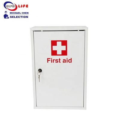 Medical equipment wall mounted medicine steel metal first aid container cabinet