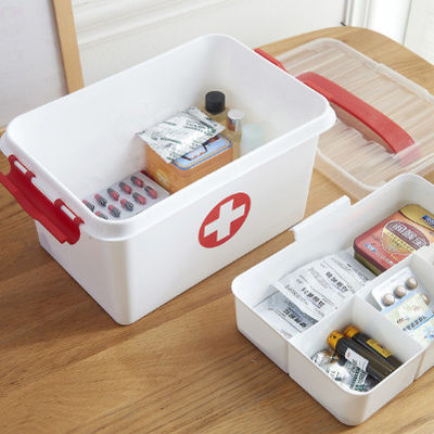 Family  first aid kit box household first aid equipment  medication  Plastic Storage Container Box case Cabinet